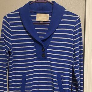 Banana Republic Preppy Nautical Blue Striped Sweater XS